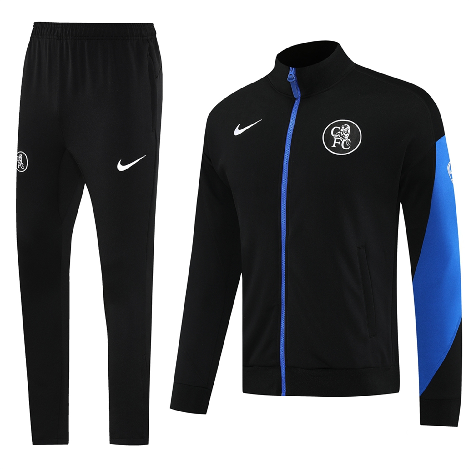 TKH-turbokithub-C.H.E.L.S.E.A 25-26 Jacket Training Tracksuit with Throwback Badge - Black Jackets & Pants