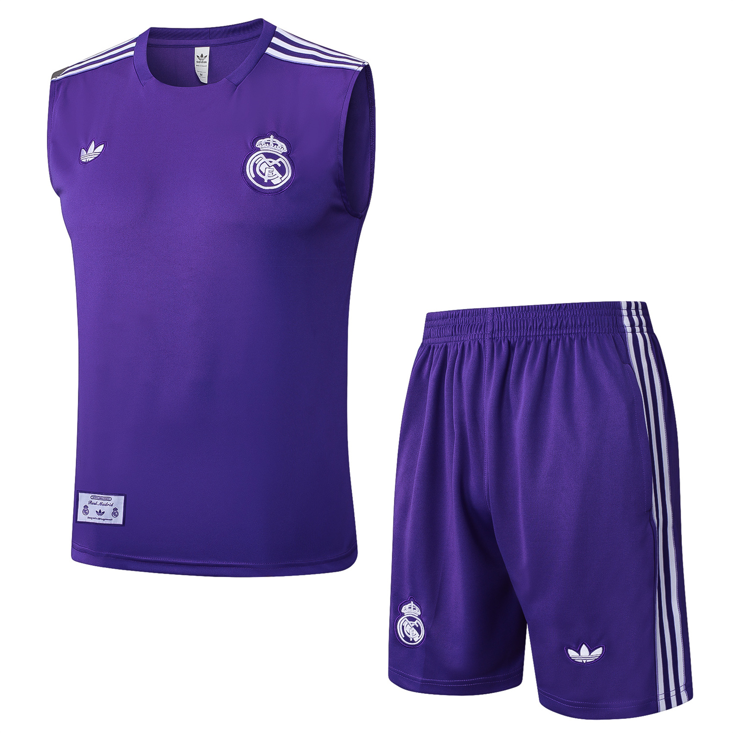 TKH-turbokithub-Real Madrid 25-26 Throwback Trefoil Vest Training Set - Purple