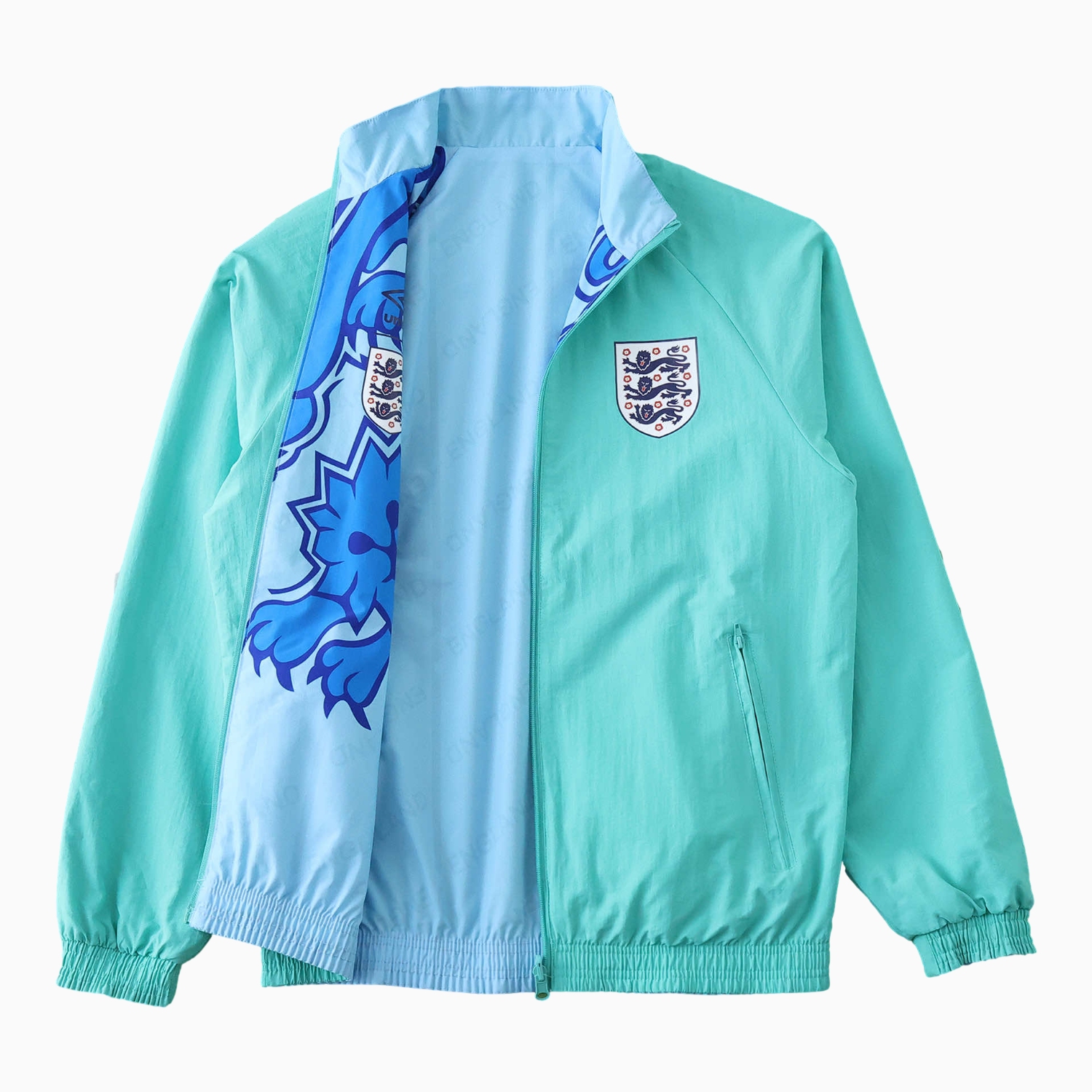 TKH-turbokithub-Retro England 1992 Third Double Sided Reversible Windbreaker - Blue & Green