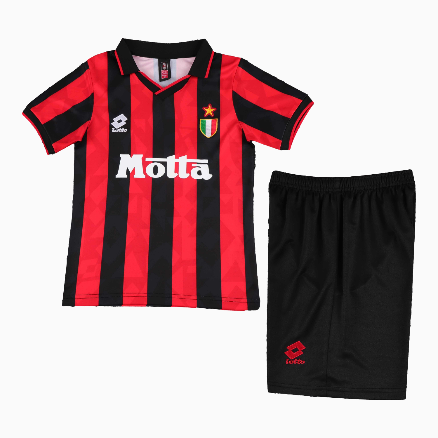 TKH-turbokithub-Retro AC Milan 1993-94 Home Kids Kit