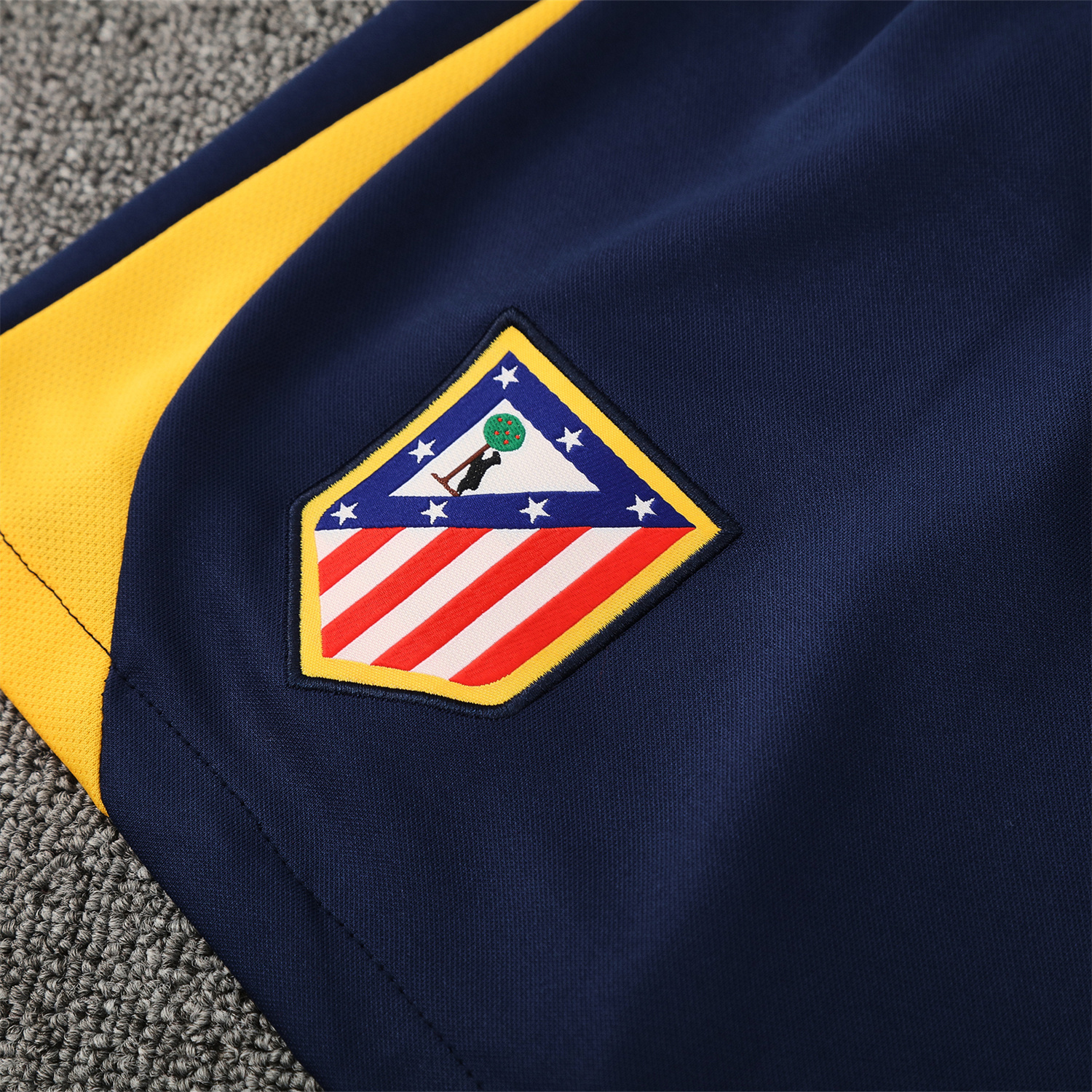 TKH-turbokithub-Atletico Madrid Short-Sleeve Training Set - Blue Yellow Top & Blue Shorts