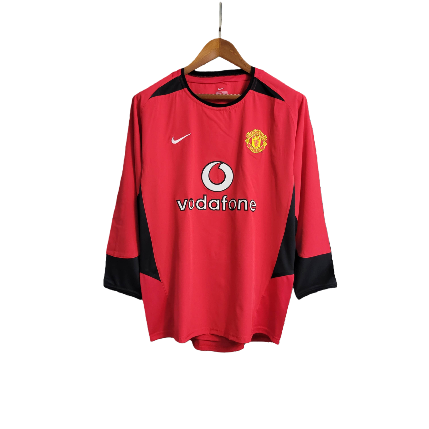 TKH-turbokithub-Retro Manchester United 02-04 Home Long Sleeve Jersey