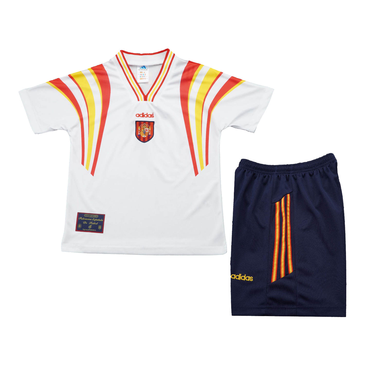 TKH-turbokithub-Retro Spain 1996 Away White Kids Kit