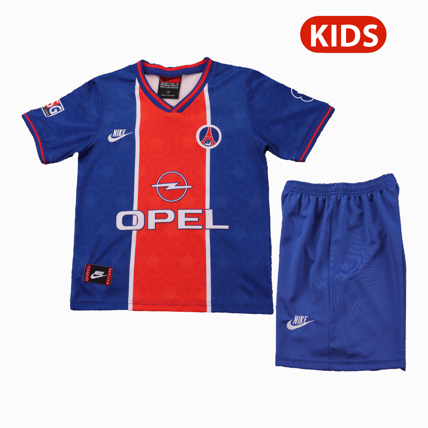 TKH-turbokithub-Retro Paris Saint-Germain PSG 1995-96 Home Kids Kit