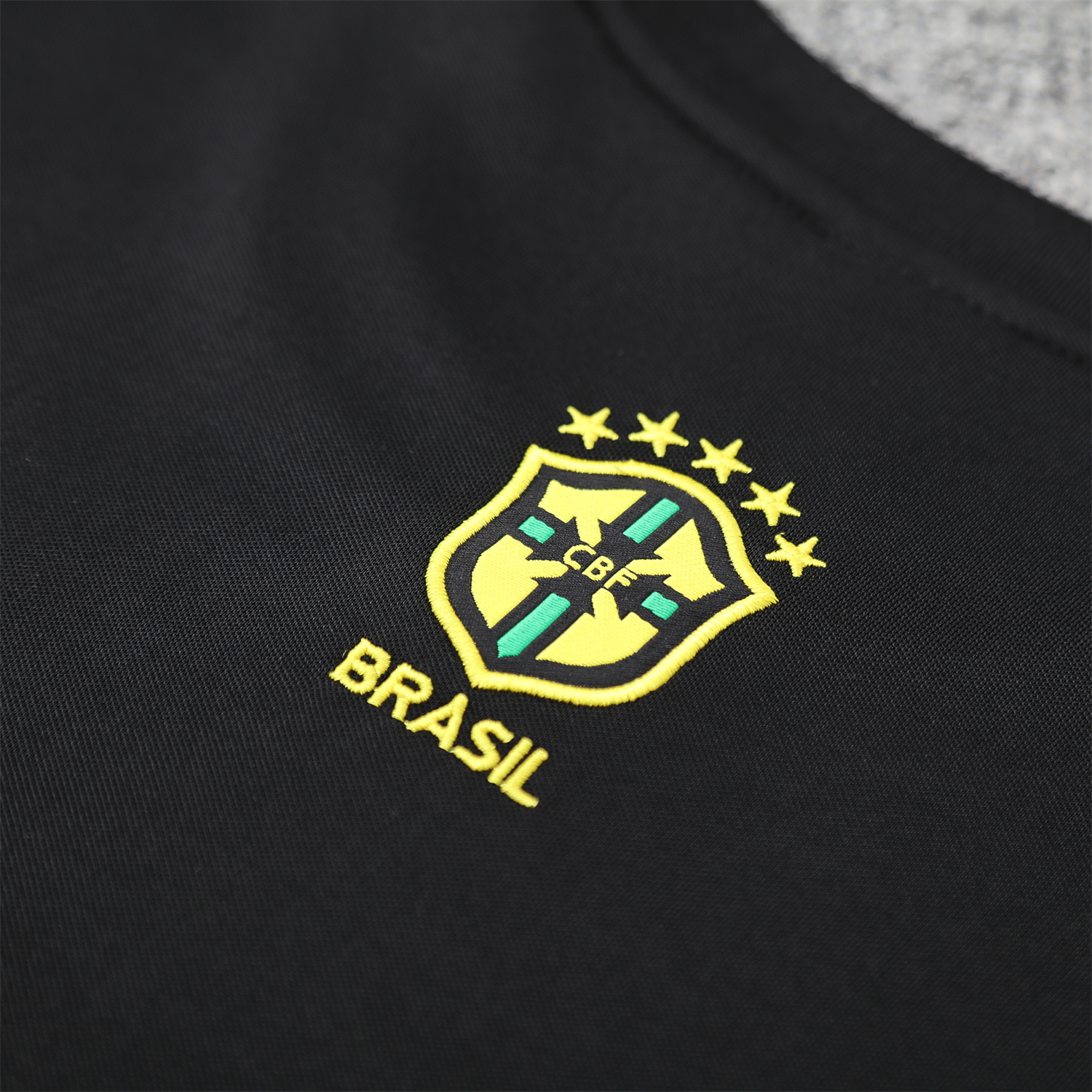 TKH-turbokithub-Brazil 25-26 Blue Jesus Statue Short-Sleeve Training Set - Blue Top & Black Shorts