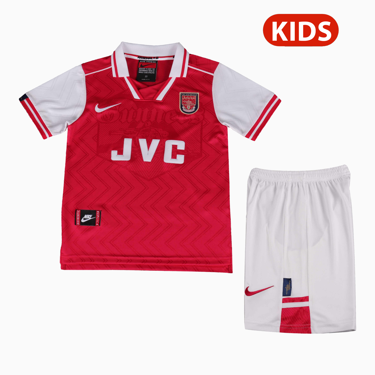 TKH-turbokithub-Retro Arsenal 1996-97 Home Kids Kit