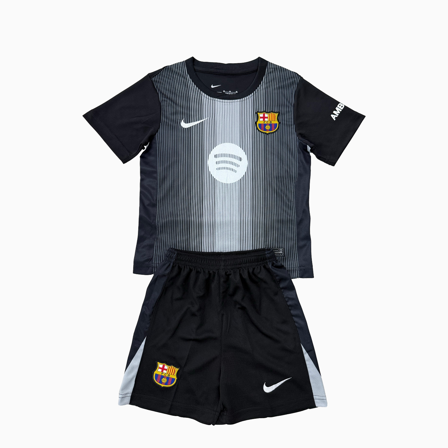 TKH-turbokithub-Barcelona 25-26 Black Goalkeeper Men's Adult Jersey Set - Fans Version