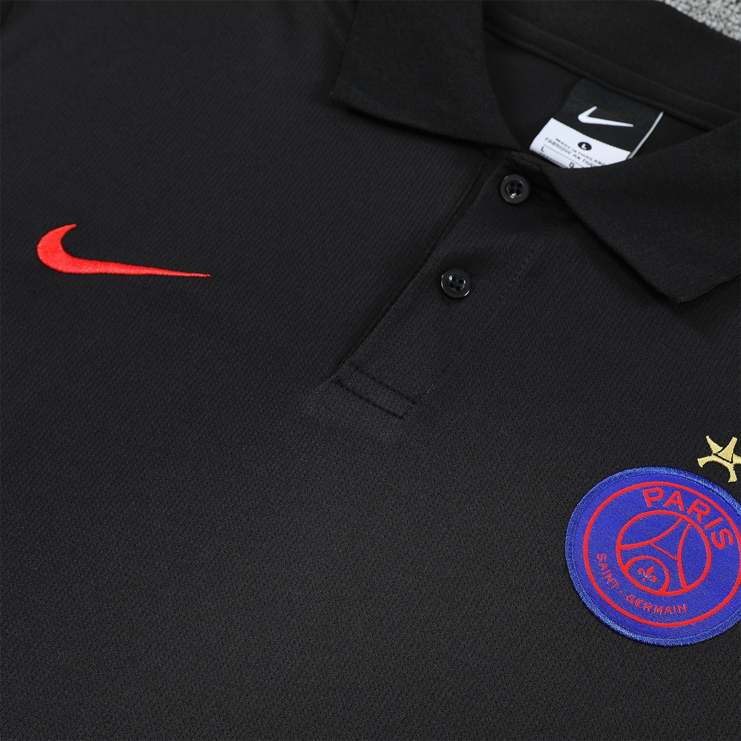 TKH-turbokithub-Paris Saint-Germain PSG 25-26 POLO Short-Sleeve Training Set - Black Top and Pants