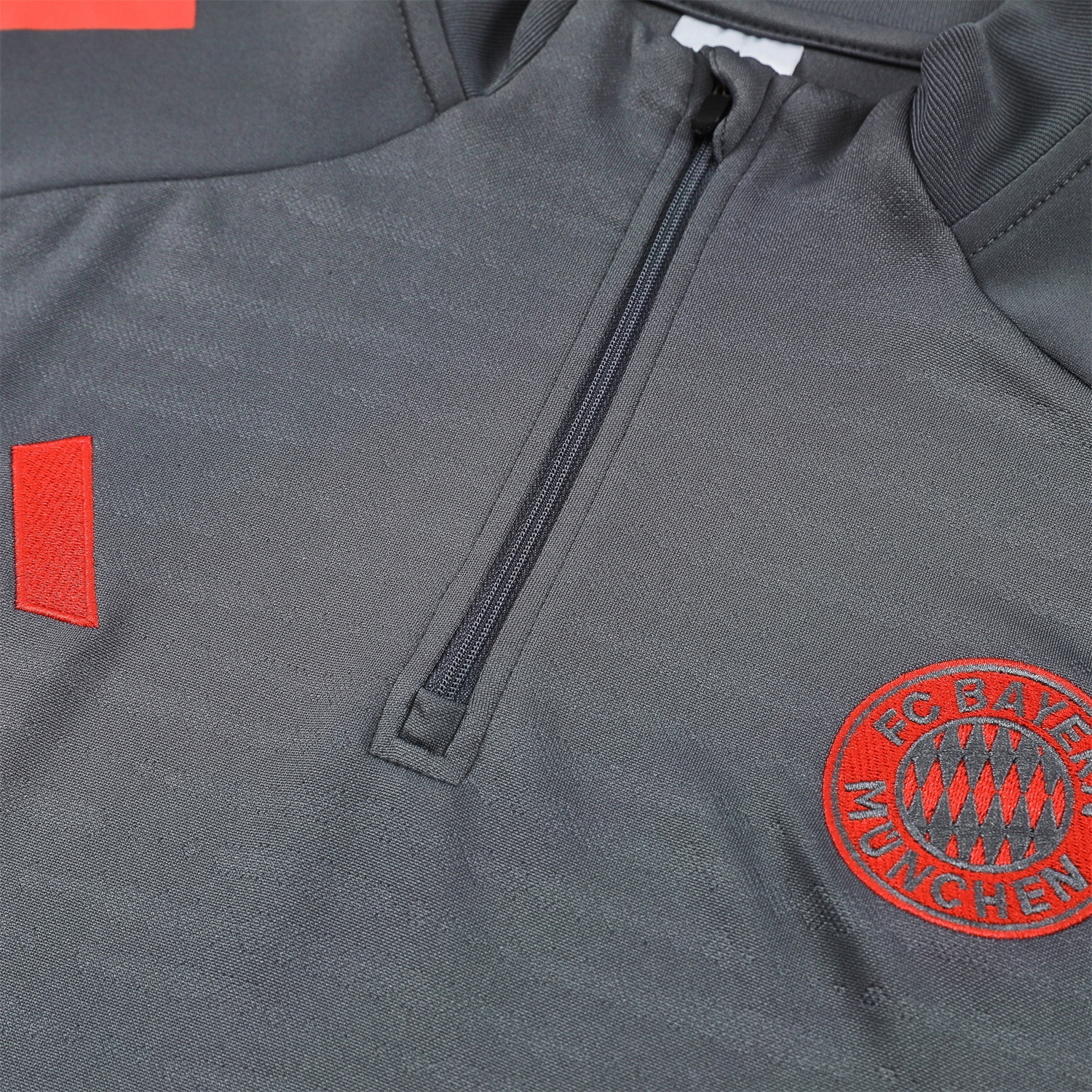 TKH-turbokithub-Bayern Munich 25-26 Long Sleeves Training Set - Dark Grey And Red Top & Pants