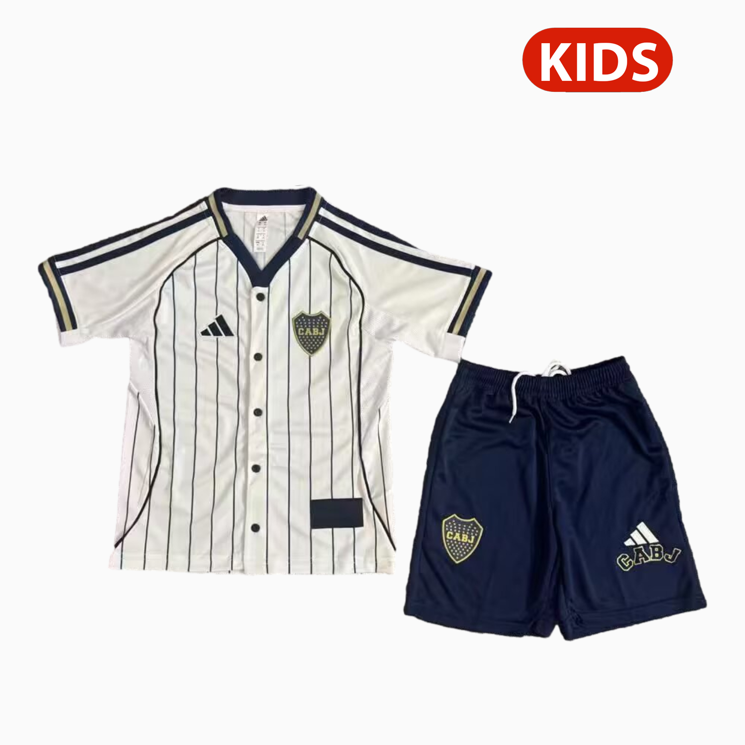 TKH-turbokithub-Boca Juniors 25-26 White Baseball Kids Kit