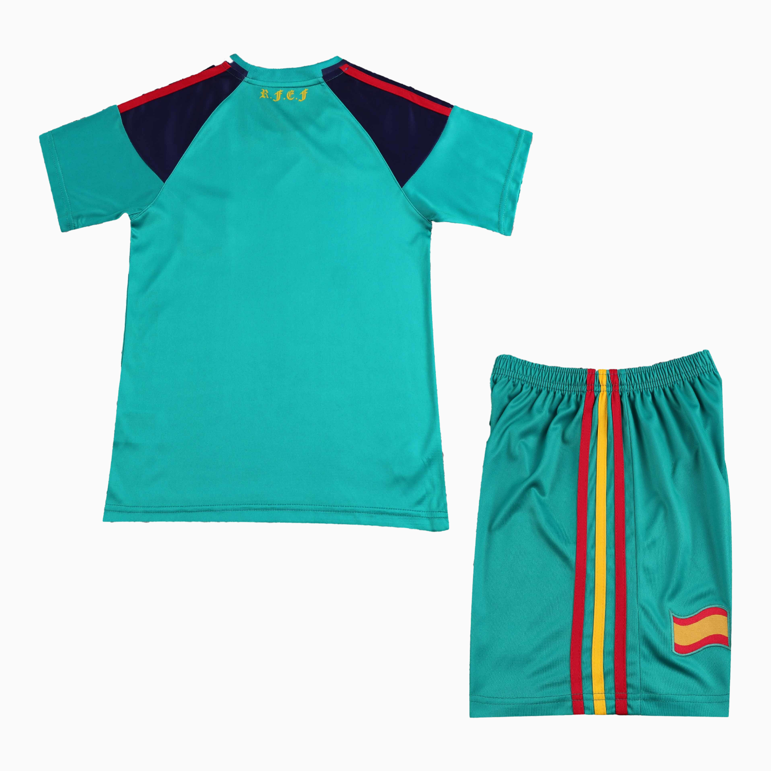 TKH-turbokithub-Retro Spain 2010 Green Goalkeeper Kids Kit