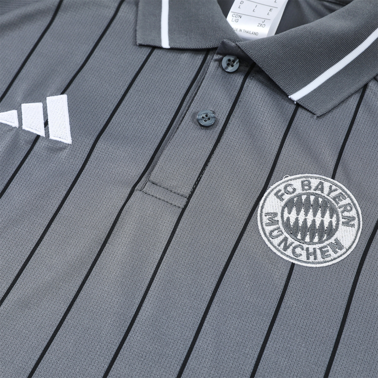 TKH-turbokithub-Bayern Munich 25-26 POLO Short-Sleeve Training Set - Deep Grey Top and Pants