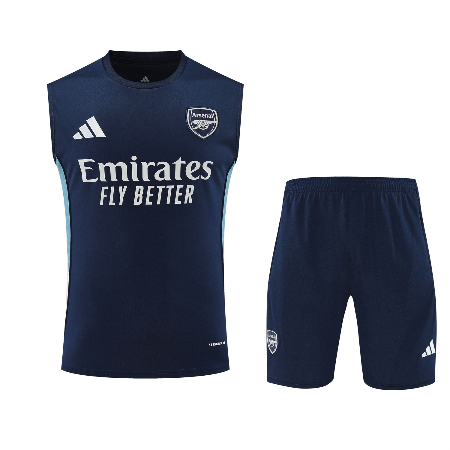 TKH-turbokithub-Arsenal 25-26 Vest Training Set - Deep Blue Vest and Shorts
