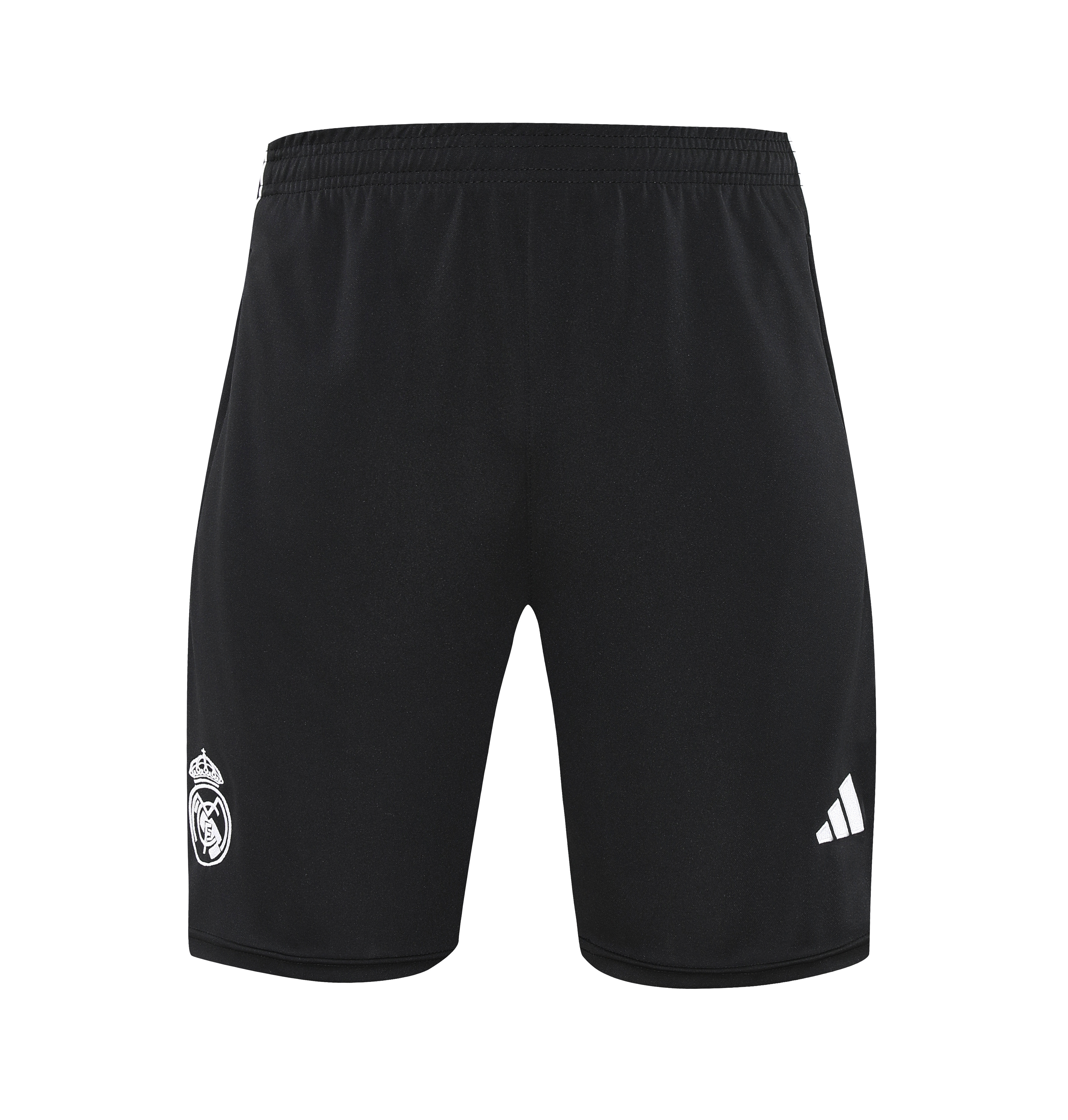 TKH-turbokithub-Real Madrid 25-26 Short-Sleeve Training Set - Grey And White Top & Black Shorts