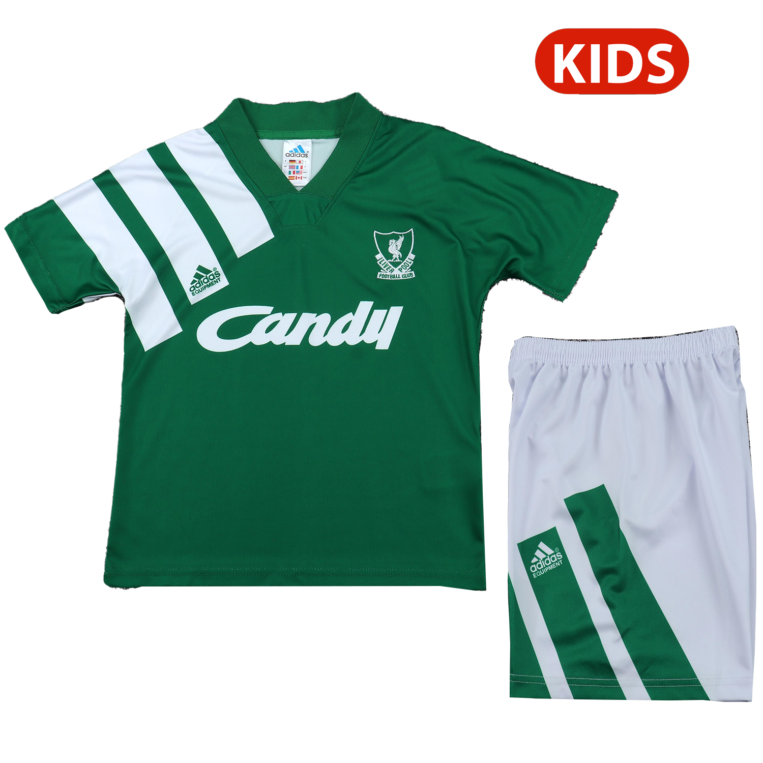 TKH-turbokithub-Retro Liver.pool 1991-92 Away Kids Kit