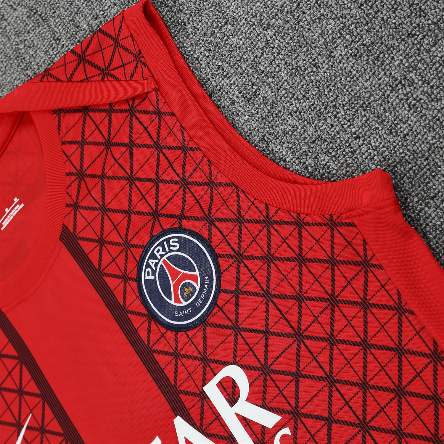 TKH-turbokithub-Paris Saint-Germain PSG 25-26 Vest Training Set - Red Vest & Deep Blue Shorts