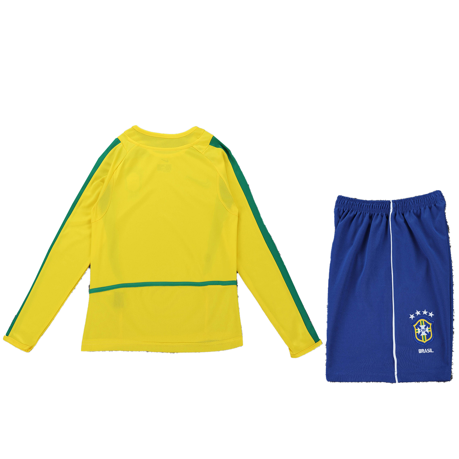 TKH-turbokithub-Retro Brazil 2002 Home Long Sleeves Kids Kit