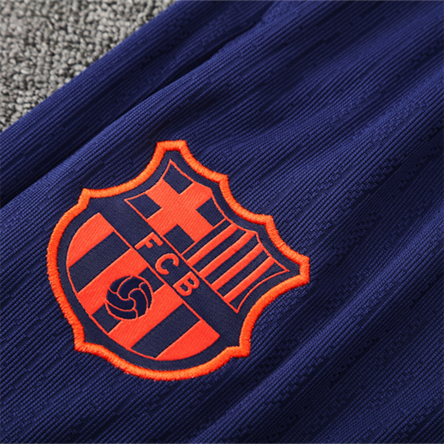 TKH-turbokithub-Barcelona 25-26 Long Sleeve Training Set - Orange Top Royal Blue Sponsor & Royal Blue Pants