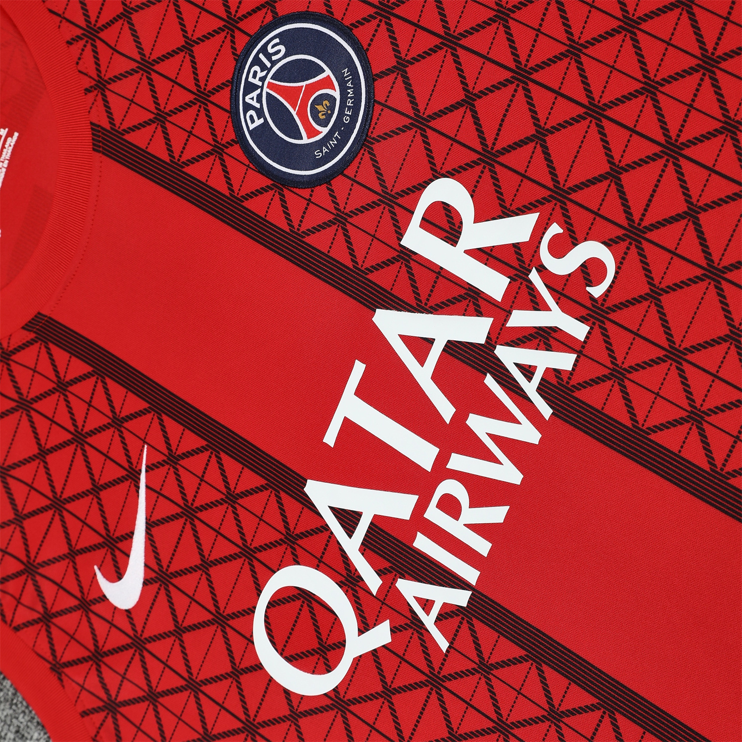 TKH-turbokithub-Paris Saint-Germain PSG 25-26 Vest Training Set - Red Vest & Deep Blue Shorts