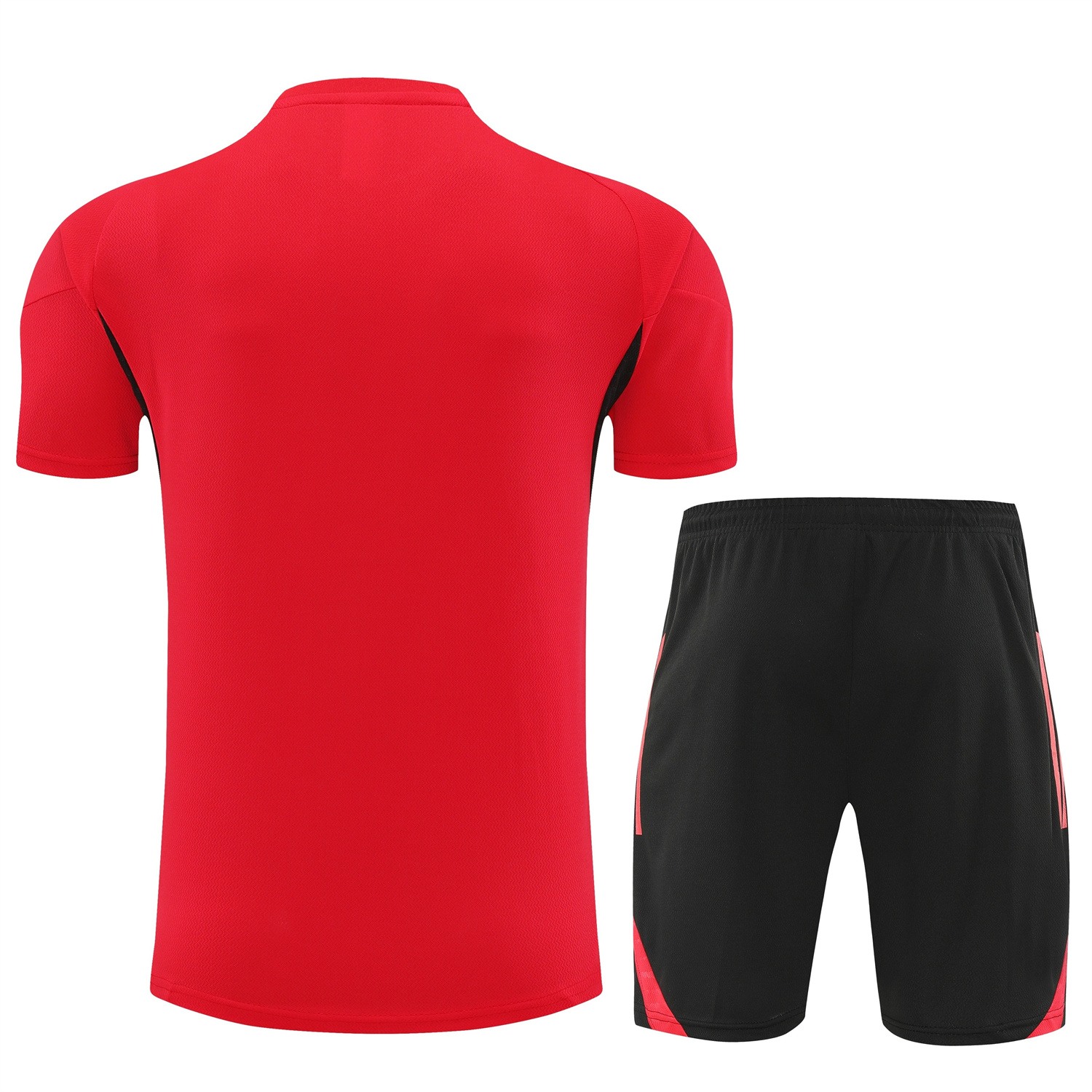TKH-turbokithub-Liver.pool 25-26 Short-Sleeve Training Set - Red With Black Top & Black Shorts