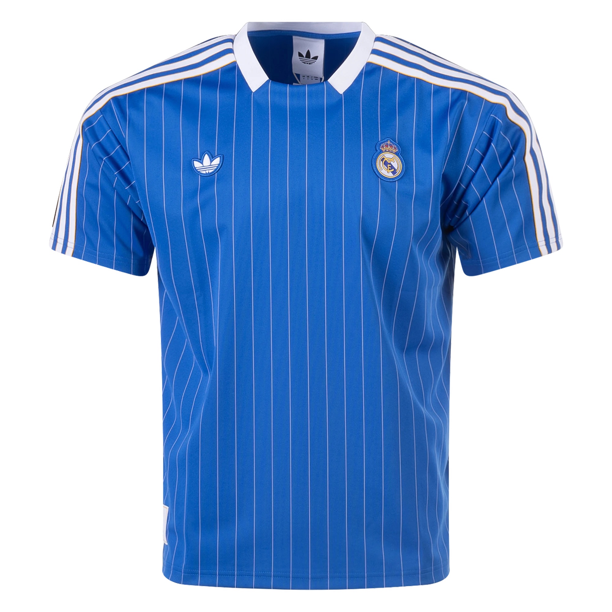 TKH-turbokithub-Real Madrid 25-26 Trefoil White Lines Blue Travel Jersey - Fans Version