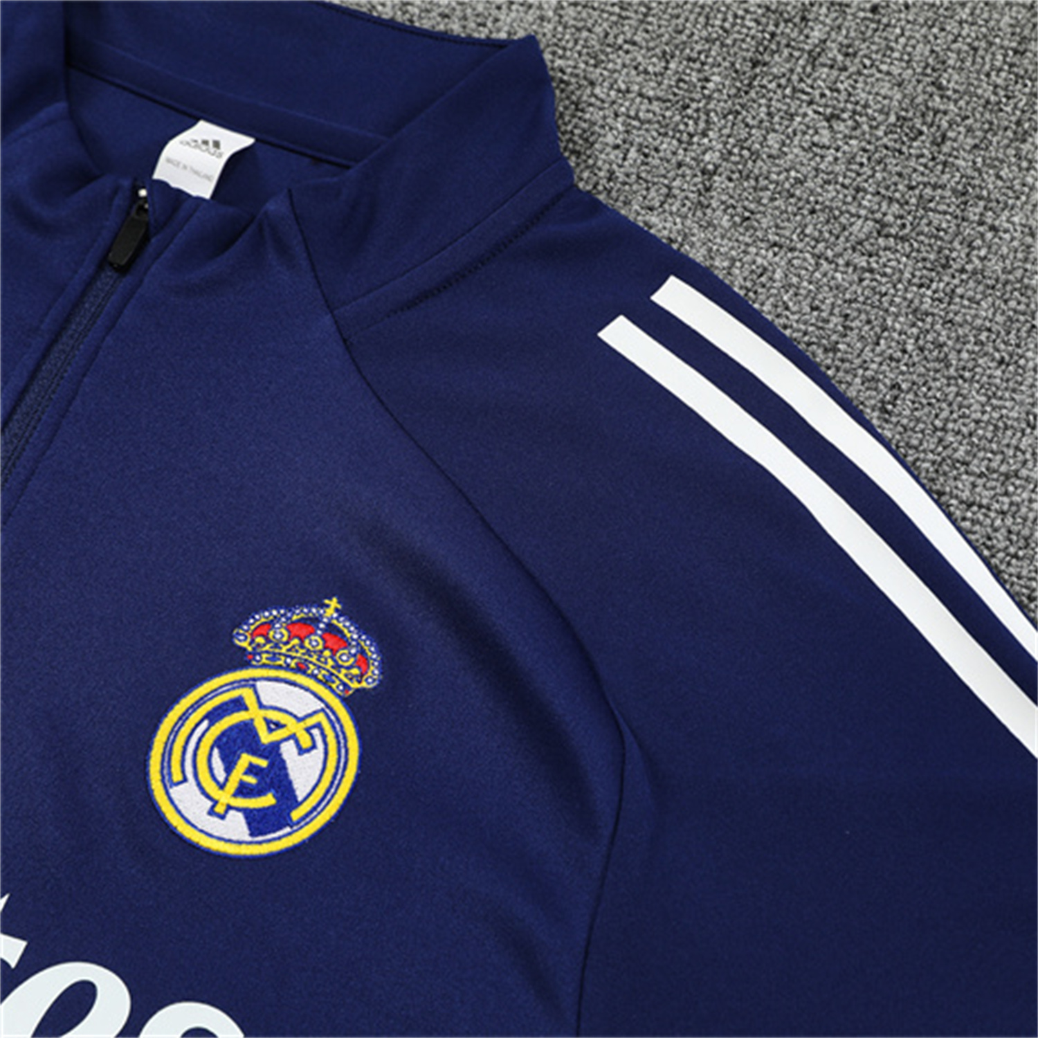 TKH-turbokithub-Real Madrid 25-26 Kids Long Sleeve Training Set - Deep Blue Top & Pants