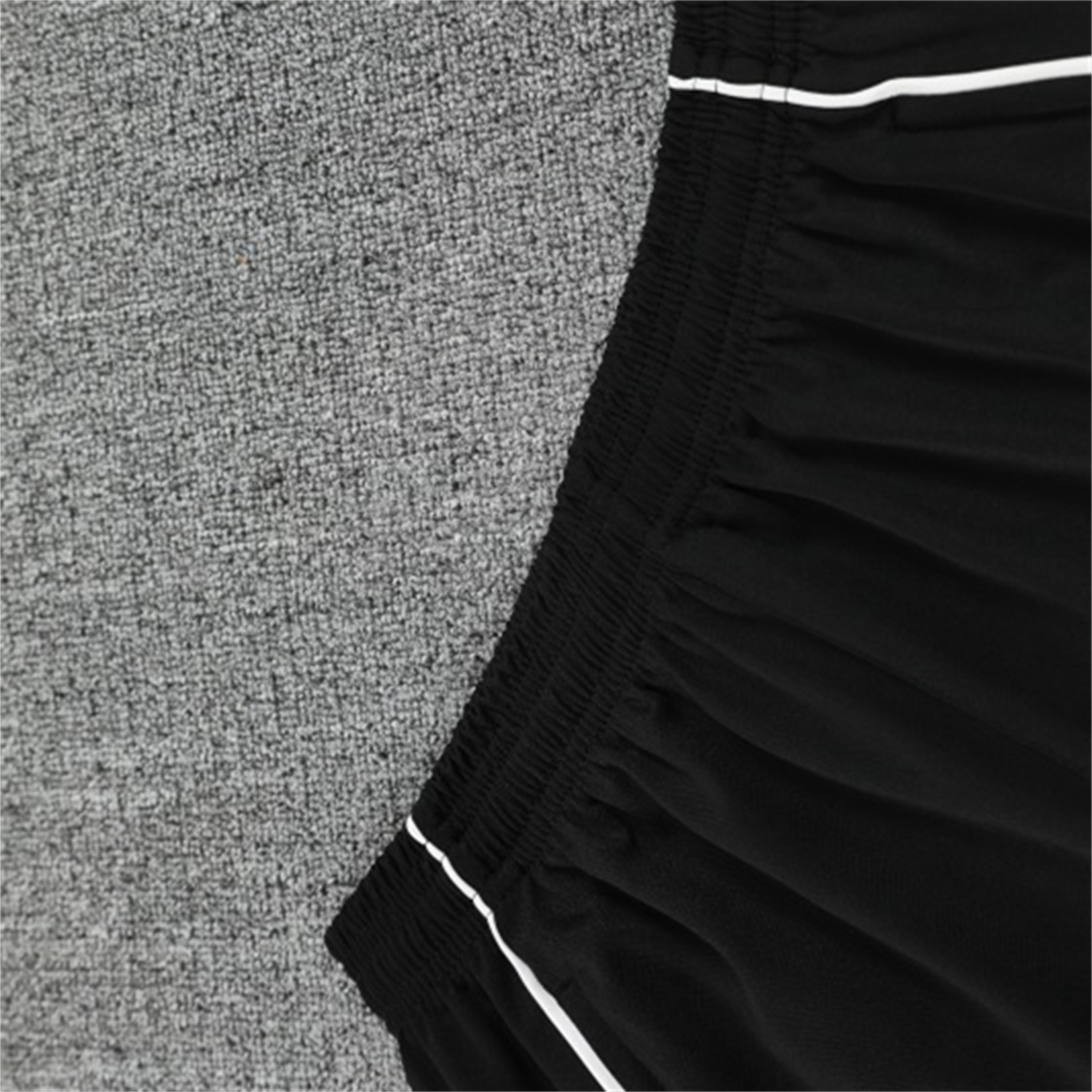 TKH-turbokithub-Real Madrid 25-26 Short-Sleeve Training Set - Grey And White Top & Black Shorts