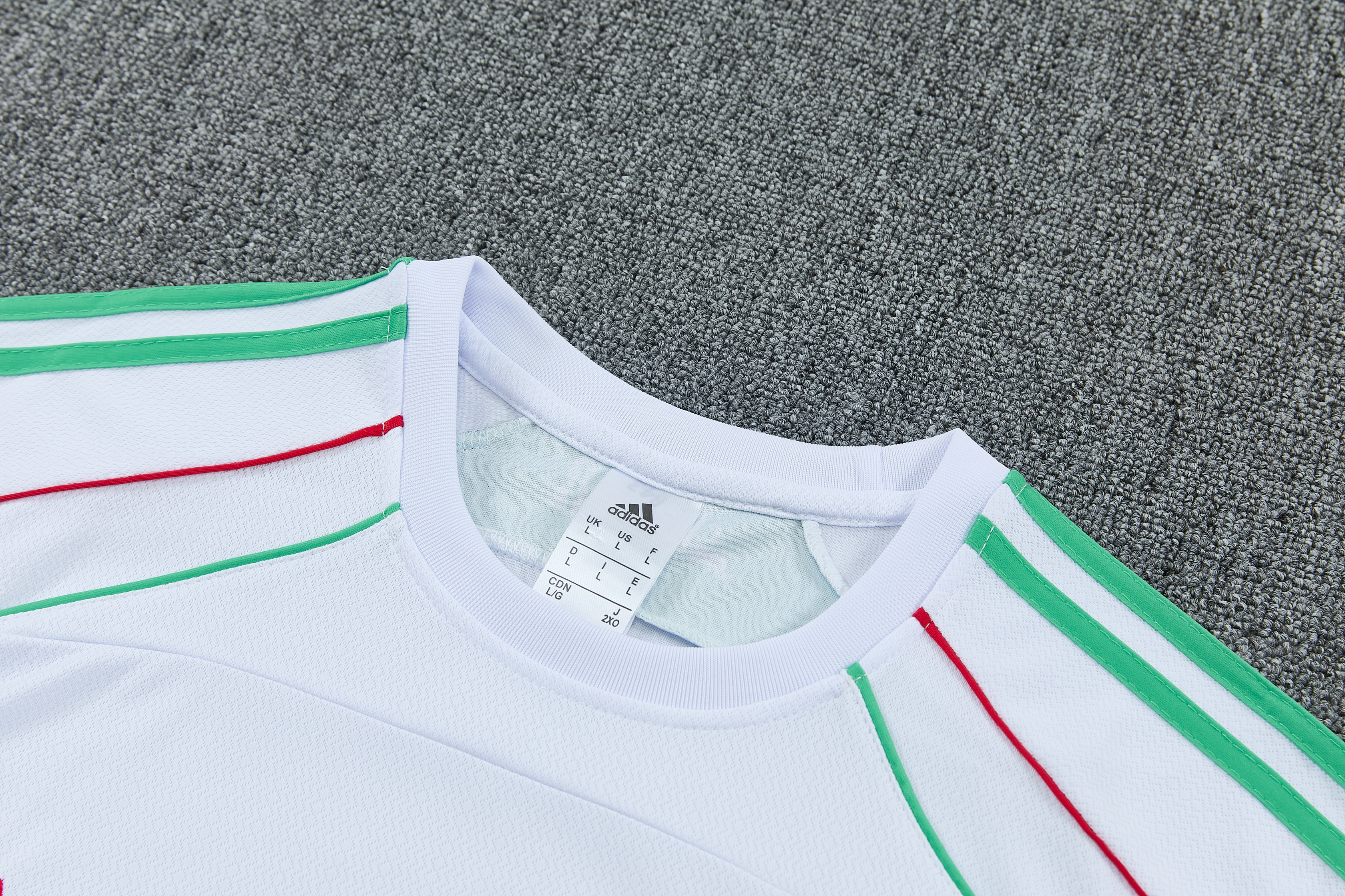 TKH-turbokithub-Algeria 2026 Short-Sleeve Training Set - White Top and Black Shorts