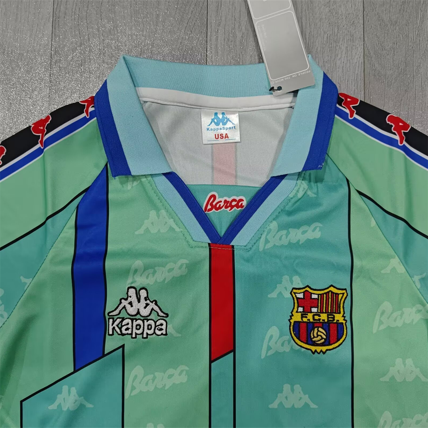 TKH-turbokithub-Retro Barcelona 1996-97 Away Kids Kit