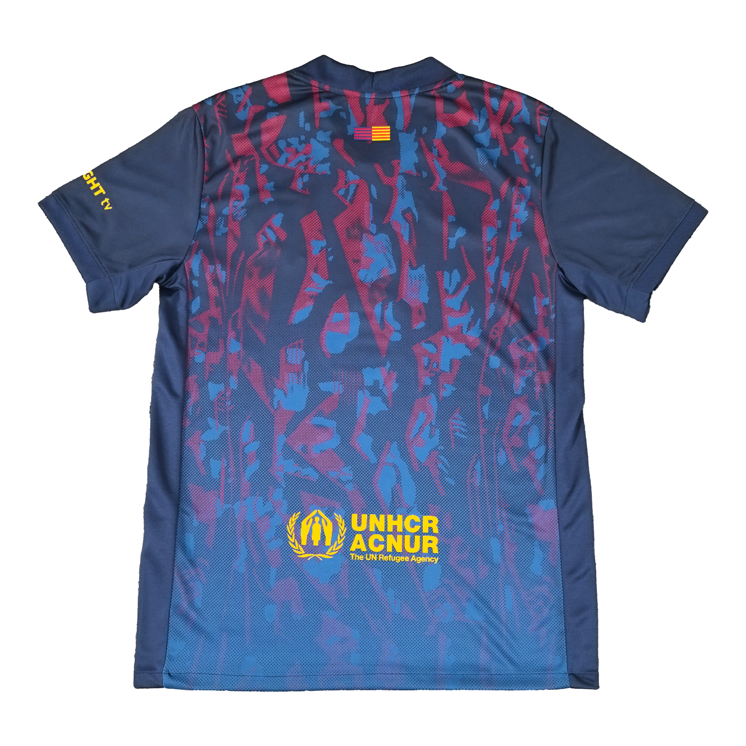 TKH-turbokithub-Barcelona 25-26 Deep Blue Training Jersey with Red and Blue Tree Pattern - Fans Version