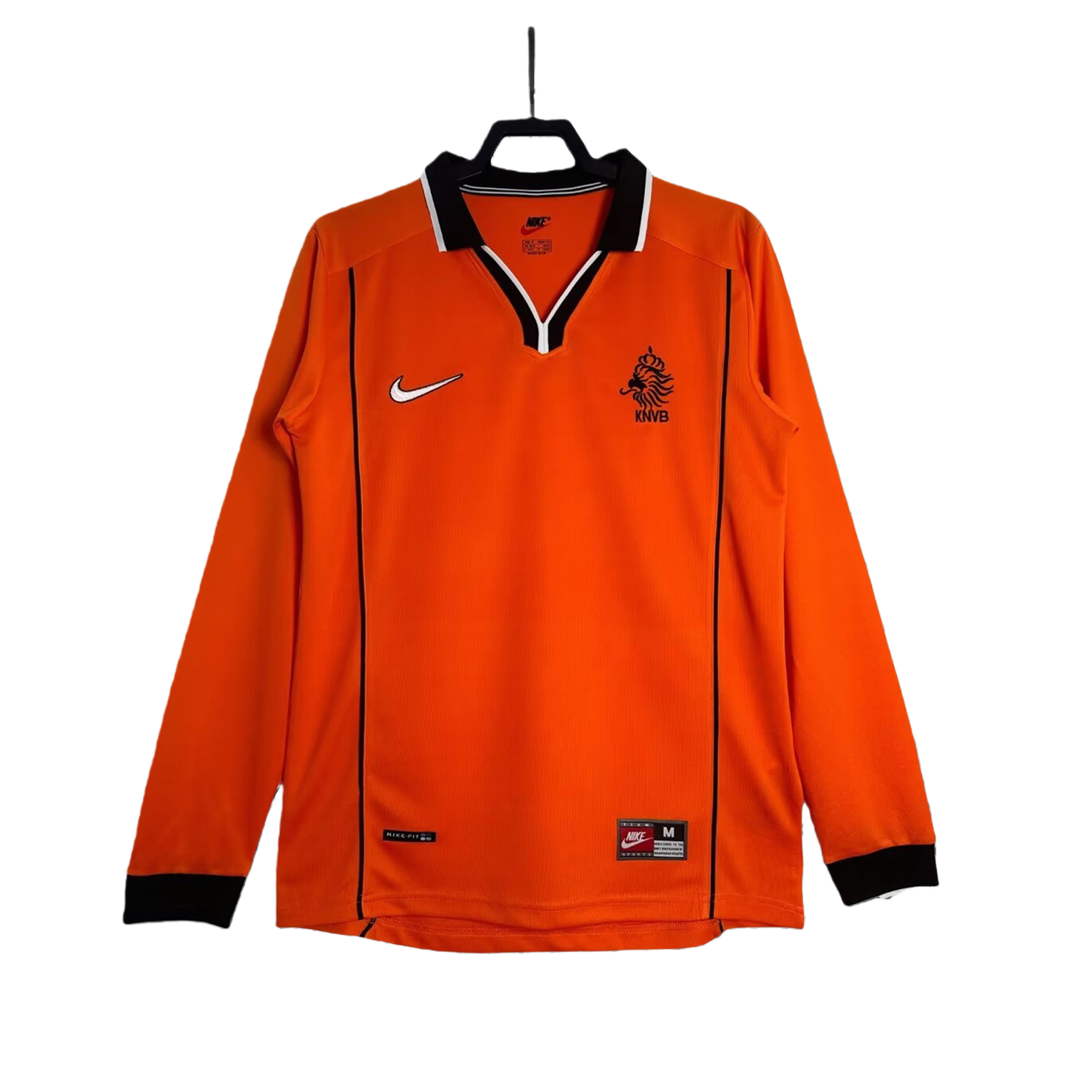 TKH-turbokithub-Retro Netherlands 1998 Home Long Sleeves Jersey