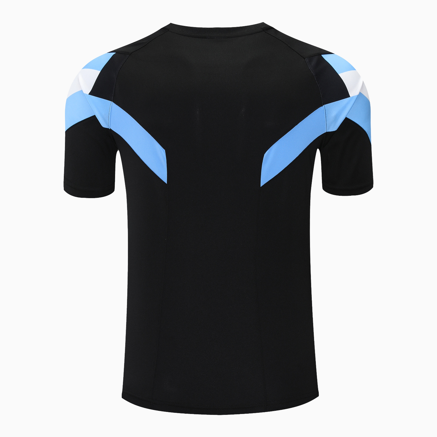 TKH-turbokithub-Argentina 25-26 Short-Sleeve Training Set - Blue Stripes Black Top & Black Shorts