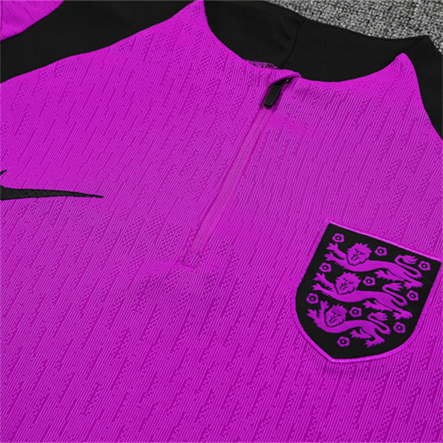 TKH-turbokithub-England 25-26 Long Sleeve Training Set - Player Version - Purple Top and Black Pants