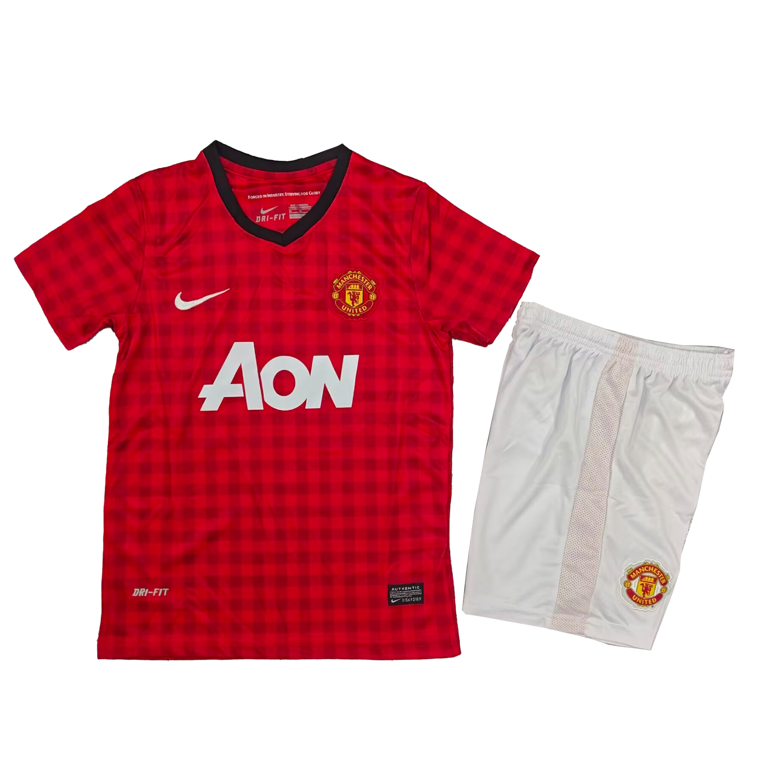 TKH-turbokithub-Retro Manchester United 2012-13 Home Kids Kit