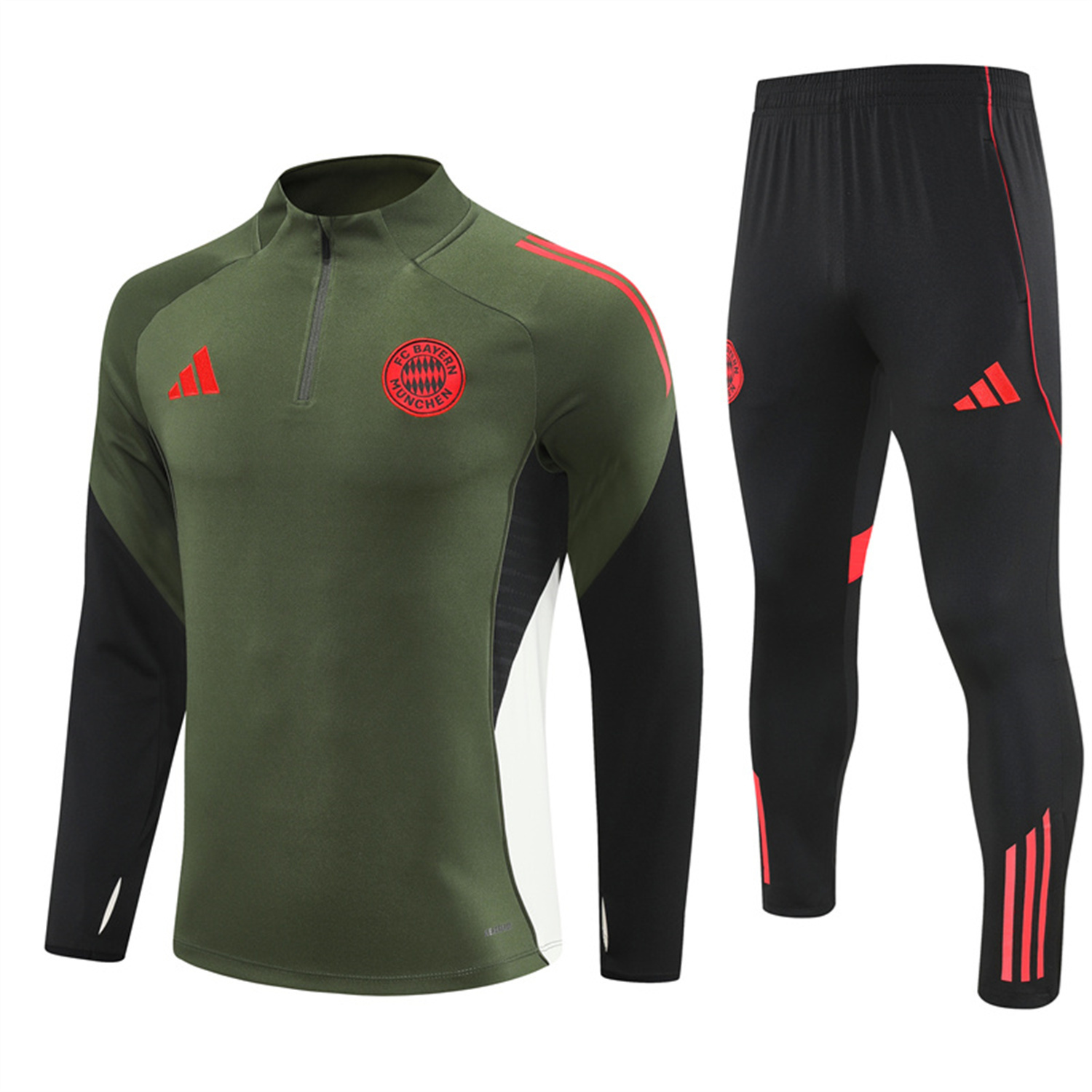 TKH-turbokithub-Bayern Munich 25-26 Long Sleeves Training Set - Green Top & Black Pants