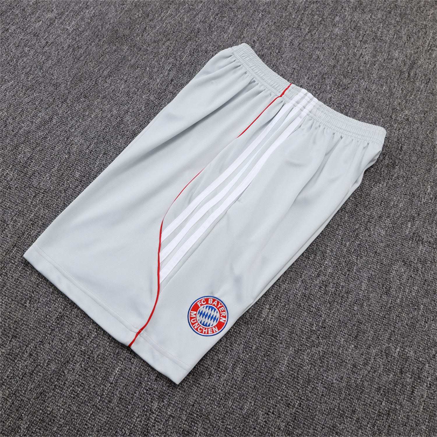 TKH-turbokithub-Bayern Munich 25-26 Short-Sleeve Training Set - Grey Throwback Top & Shorts