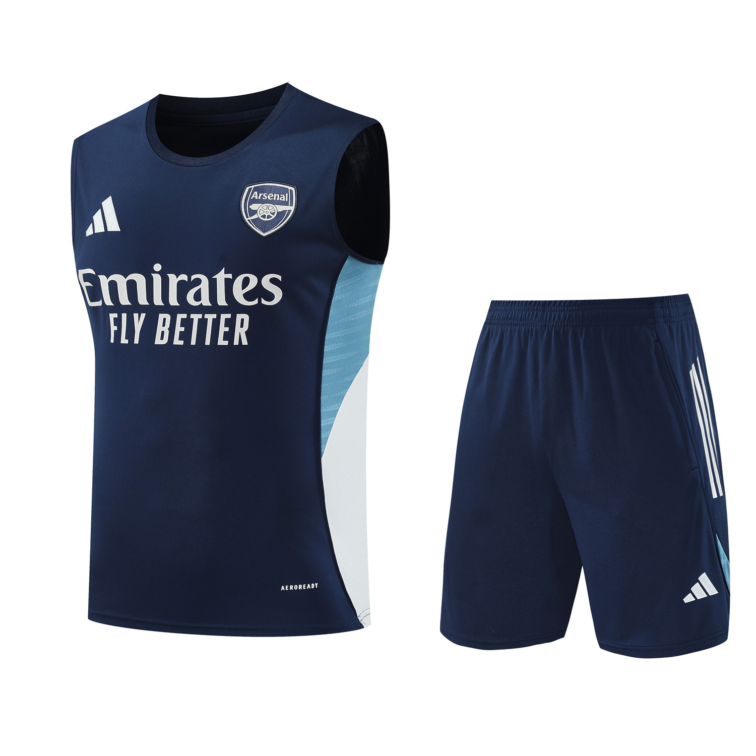 TKH-turbokithub-Arsenal 25-26 Vest Training Set - Deep Blue Vest and Shorts