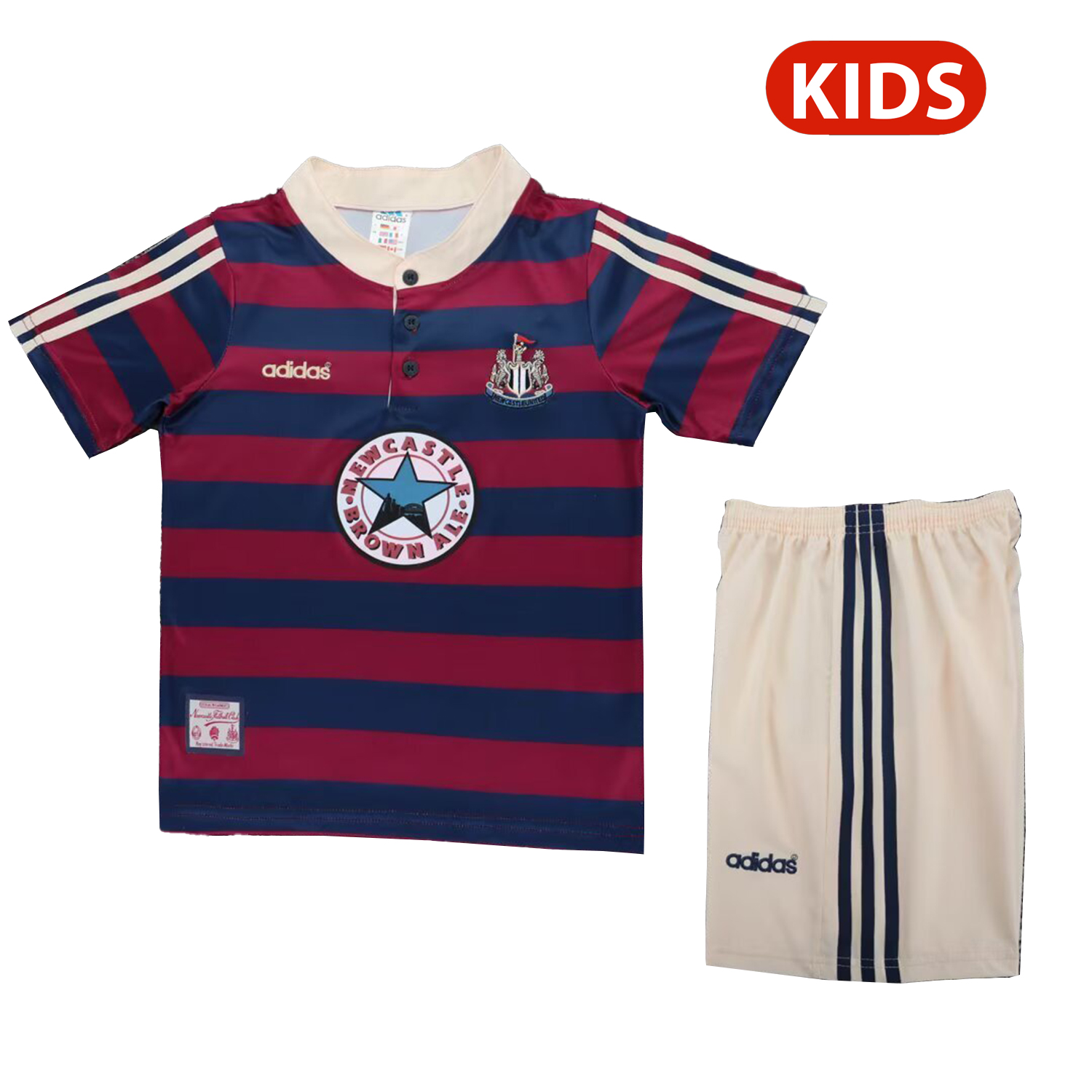 TKH-turbokithub-Retro Newcastle United 1995-97 Away Kids Kit
