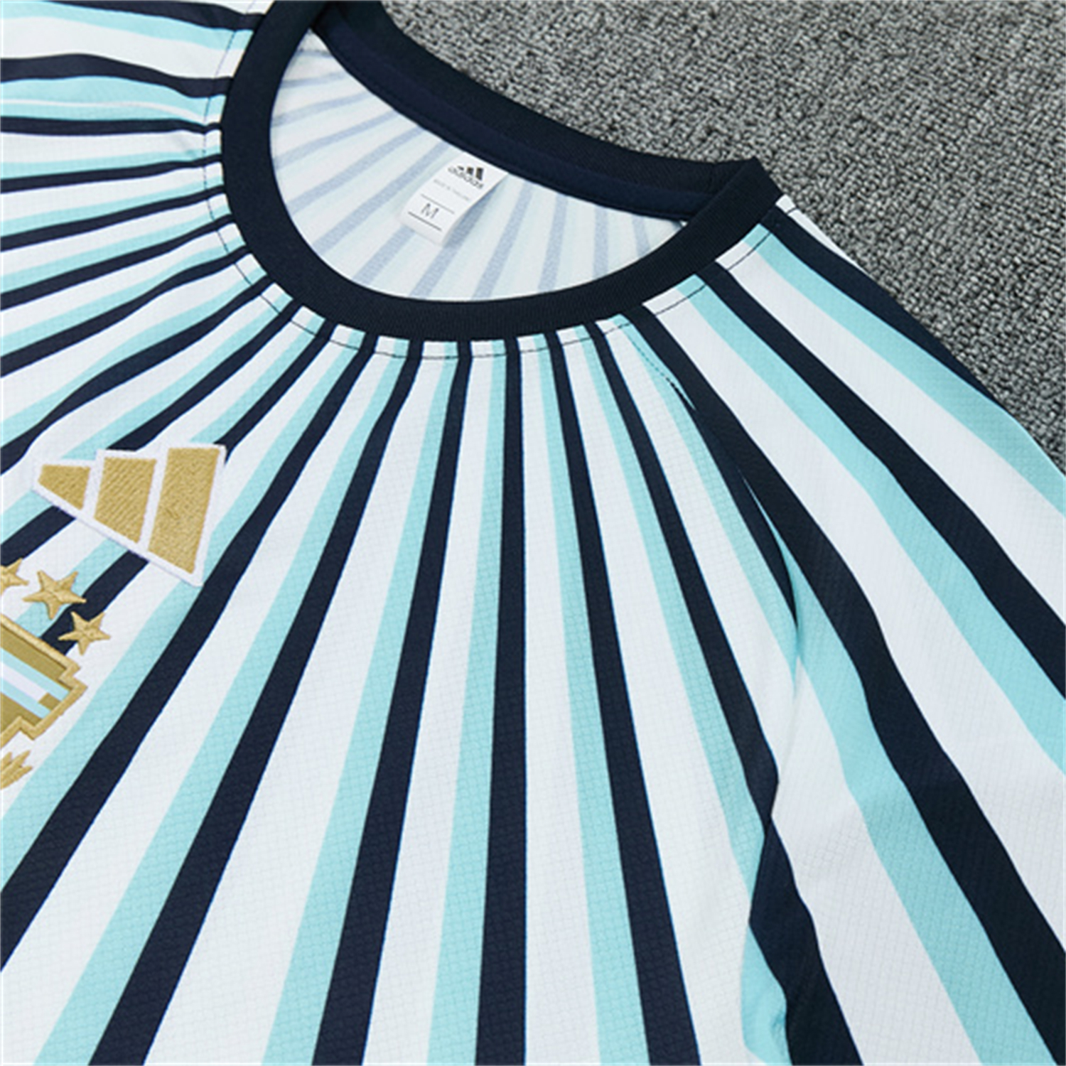 TKH-turbokithub-Argentina 2026 Short-Sleeve Training Set - Blue Rays Top and Blue Shorts