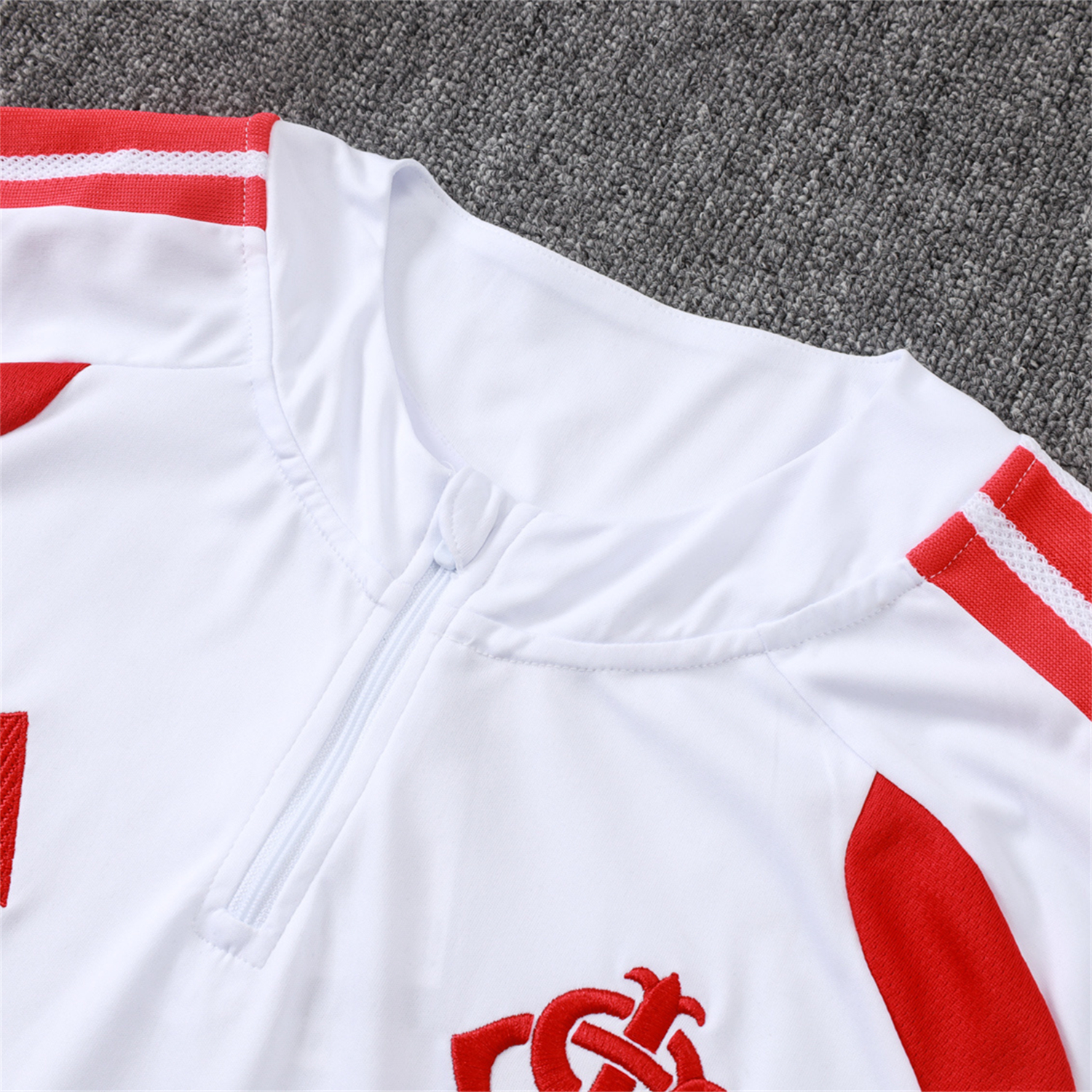 TKH-turbokithub-SC Internacional 2026 Long Sleeve Training Set - White Top & Red Pants