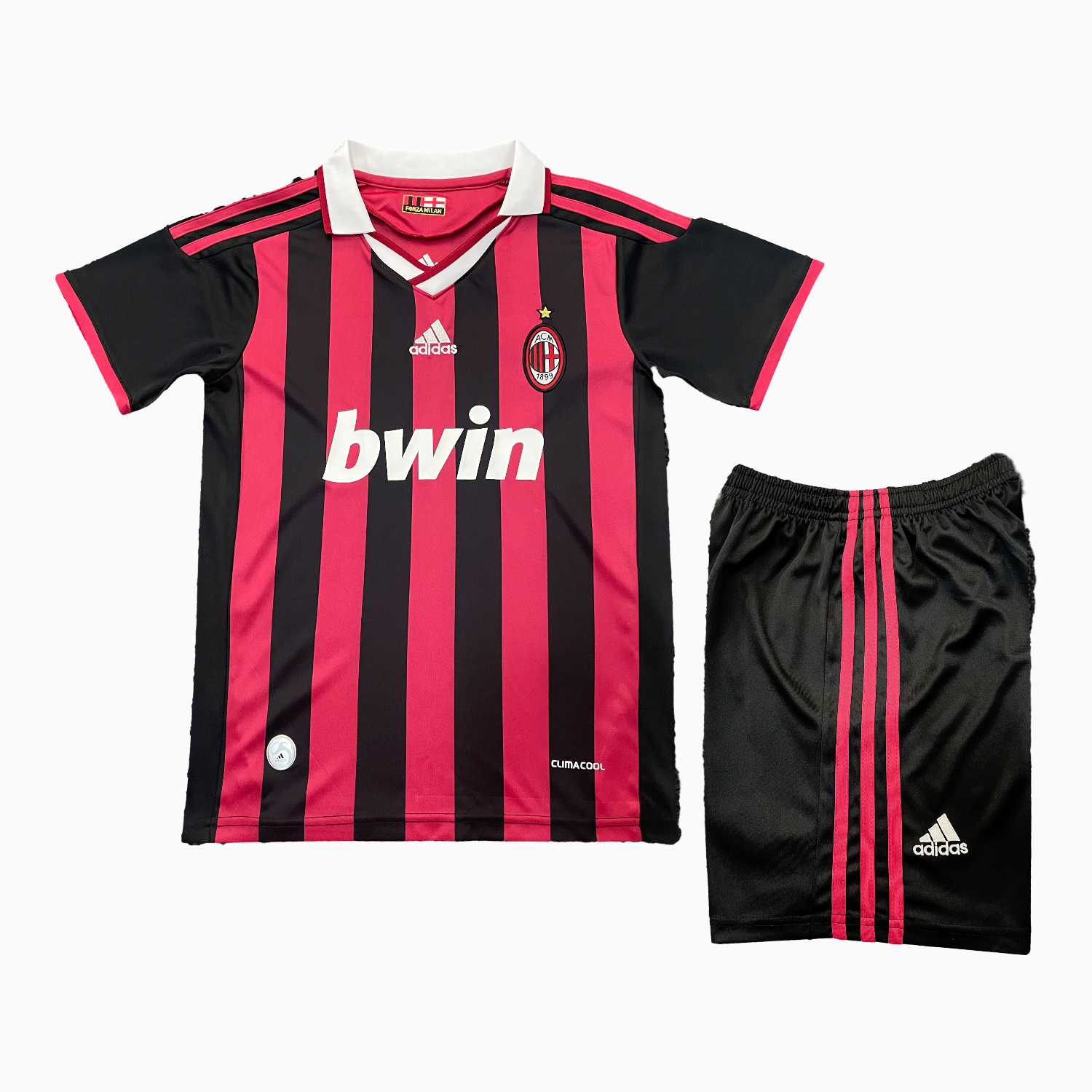 TKH-turbokithub-Retro AC Milan 2009-10 Home Red Kids Kit