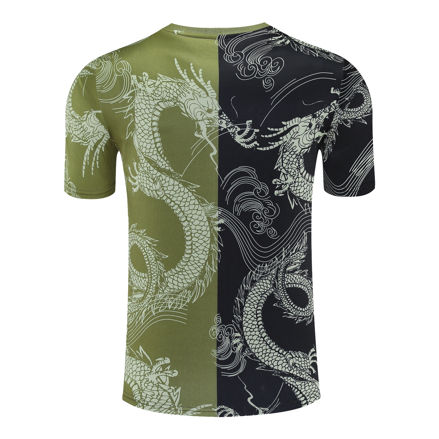 TKH-turbokithub-Real Madrid 25-26 Short-Sleeve Training Set - Green-Black Dragon Top & Black-White Shorts