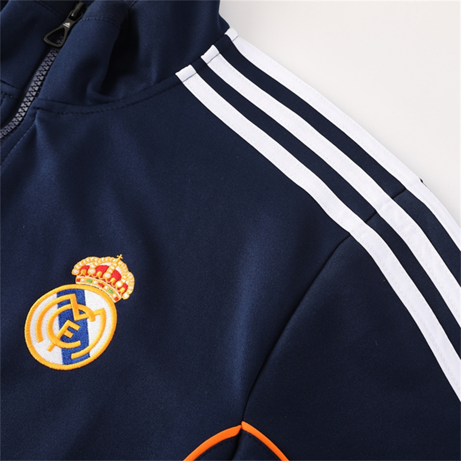 TKH-turbokithub-Real Madrid 25-26 Jacket Training Tracksuit - Royal Blue Jackets & Pants with Orange Lines
