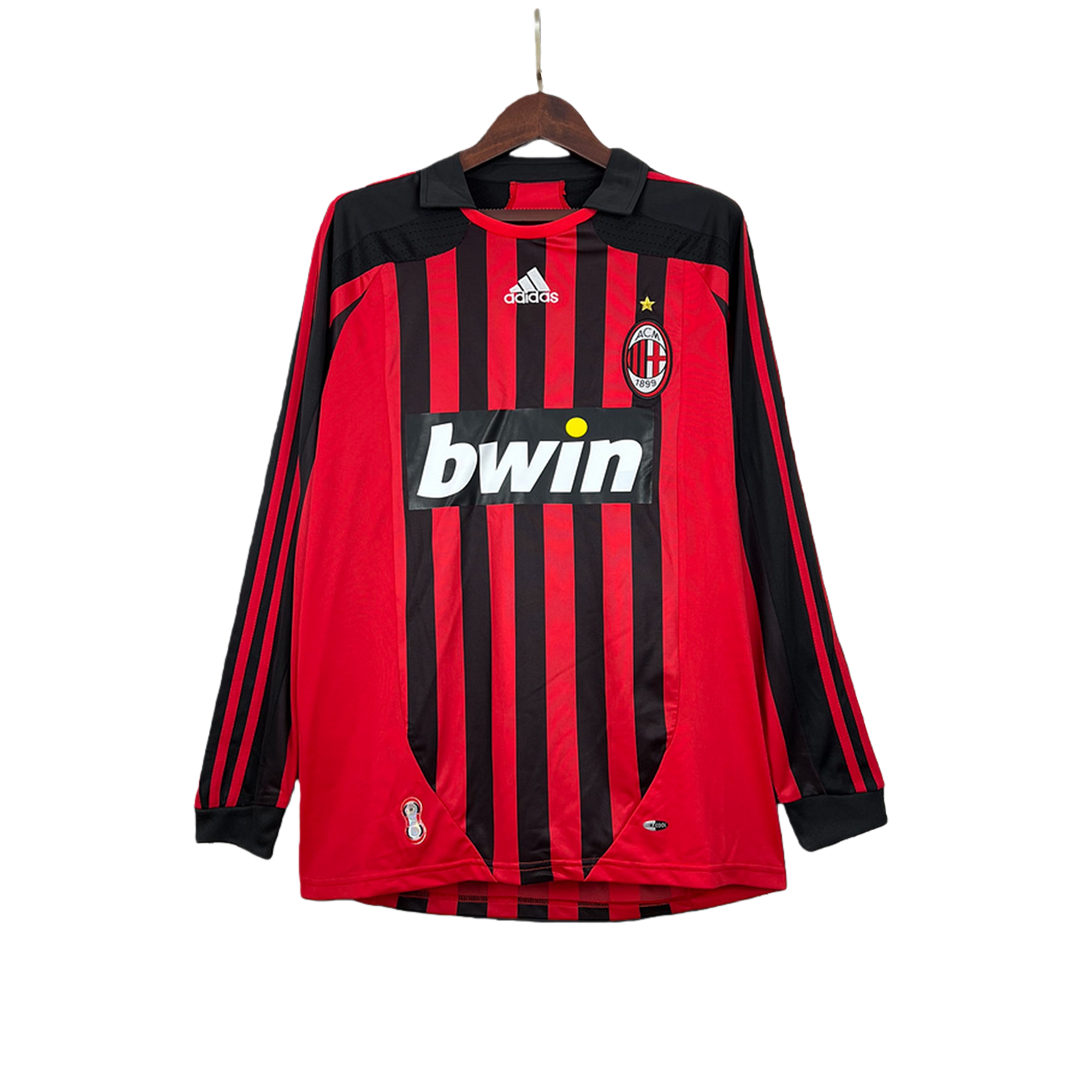 TKH-turbokithub-Retro AC Milan 2007-08 Home Long Sleeve Jersey