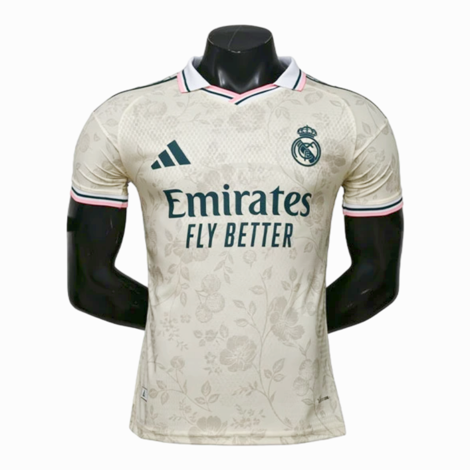 TKH-turbokithub-Real Madrid 26-27 Cream Floral Special Jersey - Player Version