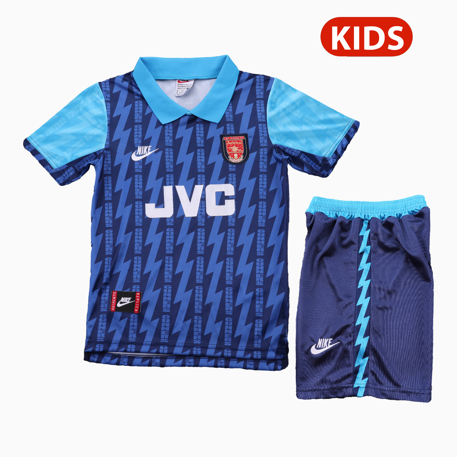 TKH-turbokithub-Retro Arsenal 1994-95 Away Kids Kit