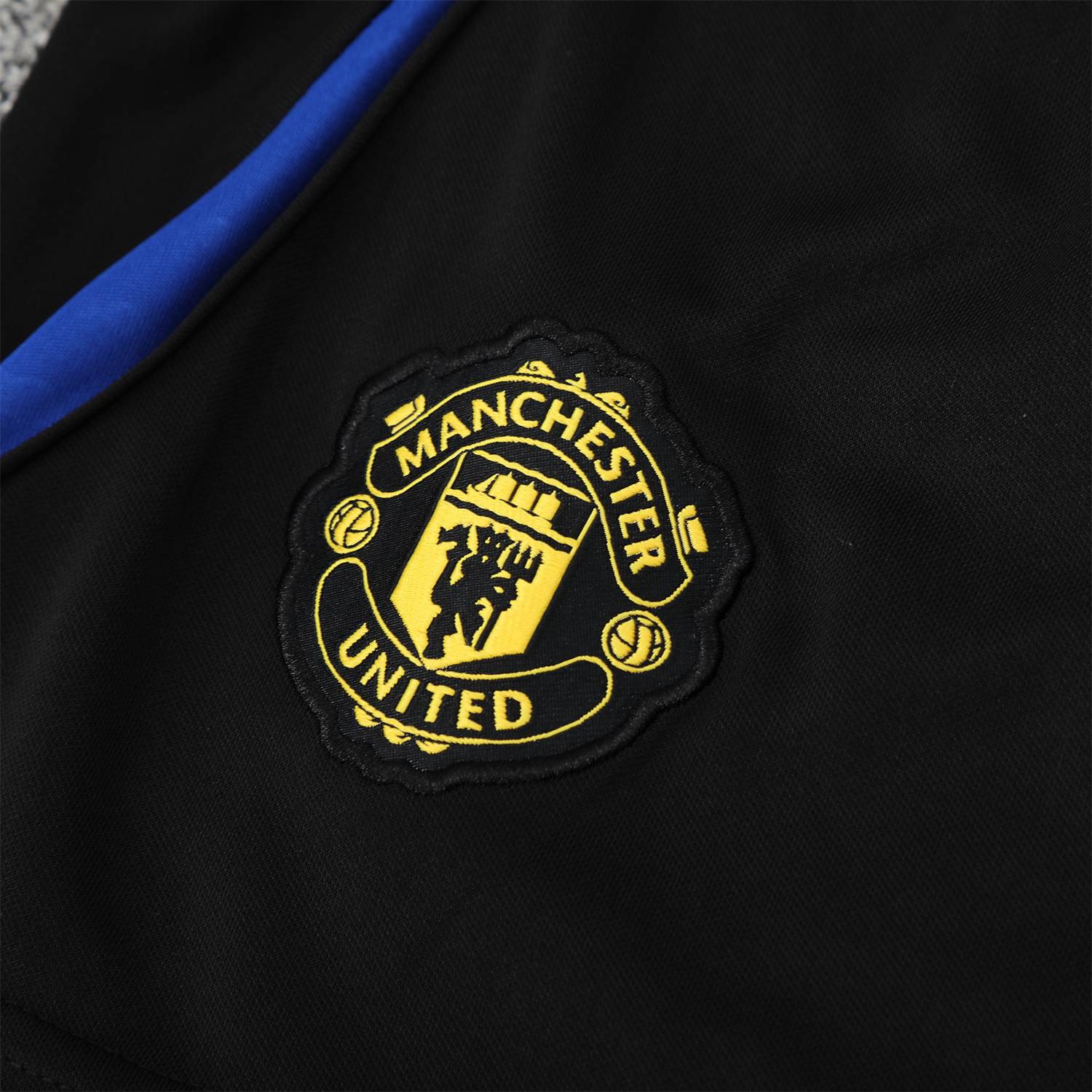 TKH-turbokithub-Manchester United 25-26 Vest Training Set - Black And Light Grey Vest & Black Shorts
