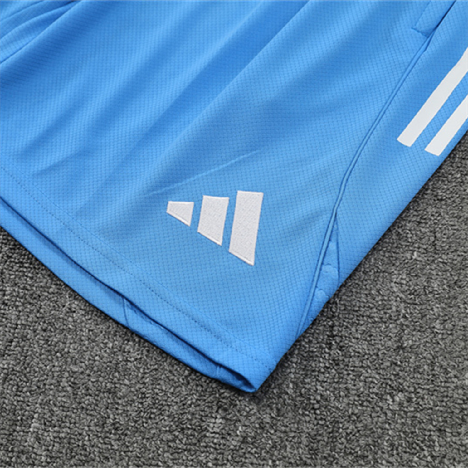 TKH-turbokithub-Real Madrid 25-26 Short-Sleeve Training Set - White Top and Sky Blue Shorts