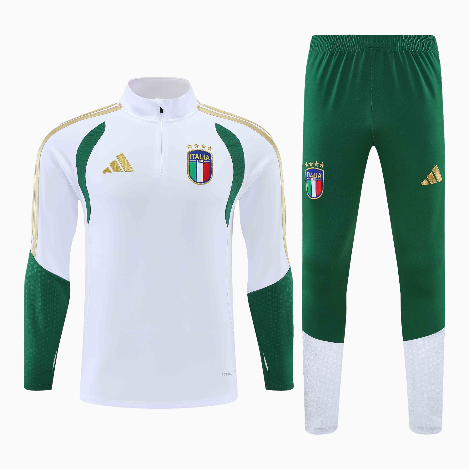 TKH-turbokithub-Italy 2026 Kids Long Sleeve Training Set - White Top & Pants