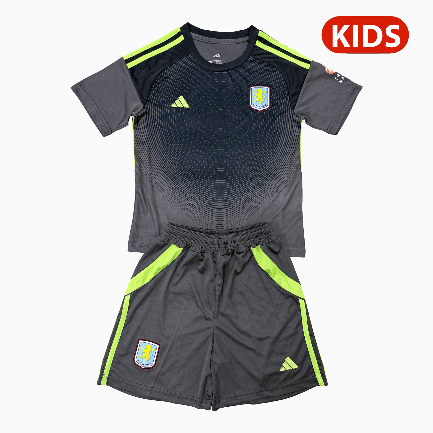 TKH-turbokithub-Aston Villa 25-26 Black Goalkeeper Kids Kit